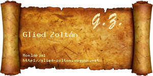 Glied Zoltán névjegykártya